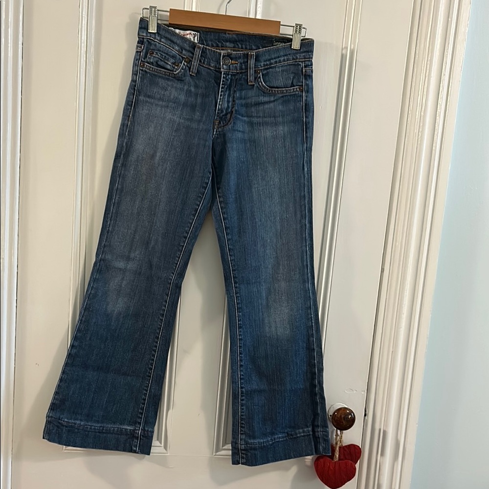 Red Engine Blue Flare Wide Leg Jeans